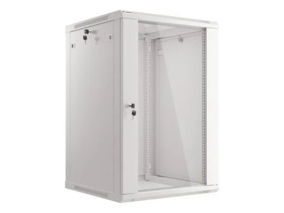 Lanberg 19" racková skříň pro montáž na stěnu 18u/600x600 (flat pack) šedá V2