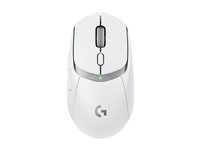 Myš - hraní - optický - 6 tlačítka - bezdrátový - 2.4 GHz, Bluetooth - přijímač USB Logitech LIGHTSPEED - bílá