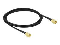 Kabel antény - SMA zástrčka do SMA zástrčka - 2 m - koaxiál - černá