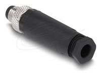 M8 Connector A-coded 4 pin male for moun