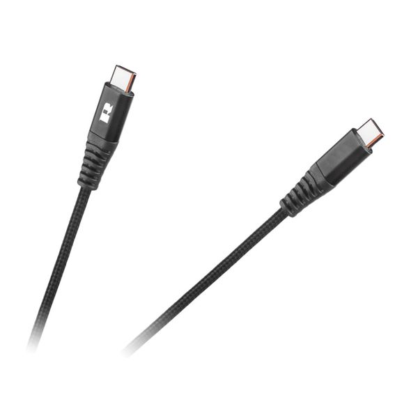 Kabel REBEL RB-6003-100-B USB-C/USB-C 1m Black