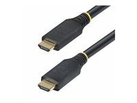 Startech 15m (49.2ft) Active High Speed HDMI Cable, 4K60Hz - Vysoká rychlost - kabel HDMI s ethernetem - HDMI s piny (male) do HDMI s piny (male) - 15 m - odstínený - cerná - aktivní, podpora 2K144Hz, podpora 4K60Hz, podpora HDR10