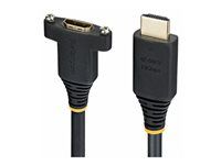 Startech - High Speed - prodlužovací kabel HDMI s ethernetem - HDMI s piny (male) do HDMI se zdírkami (female) - 1 m - cerná - montáž na panel, podpora 1440p (UWQHD) 144Hz, podpora 4K60Hz, pasivní
