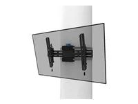 Montážní sada (montáž) - pro plochý panel - uzamykatelný - černá - velikost obrazovky: 40"-75" - opora