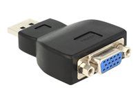 Video adaptér - DisplayPort s piny (male) do HD-15 (VGA) se zdířkami (female) - černá
