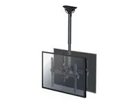 Držák - plný pohyb - pro 2 LCD displeje - černá - velikost obrazovky: 32"-60" - stropní montáž
