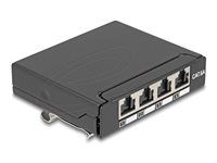 Mini Desktop Patch Panel RJ45 jack 4 por