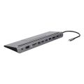 DELTACO USBC-DOCK2, Dokovací stanice USB-C 8v1