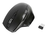 Myš - ergonomický - antibakteriální - pravák - 7 tlačítka - bezdrátový - 2.4 GHz - bezdrátový přijímač USB - černá