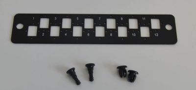 Čelo pro 19" 2U Optickou vanu pro 12xSC port