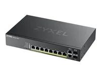 Přepínač - řízený - 8 x 10/100/1000 (PoE+) + 2 x kombinace Gigabit SFP - Lze montovat do rozvaděče, pro připevnění na zeď - PoE+ (180 W)