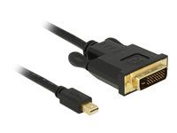 Kabel adaptéru - jeden spoj - Mini DisplayPort (M) do DVI-D (M) - DisplayPort 1.1 - 3 m - pasivní, křídlové šrouby - černá
