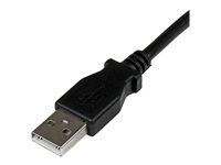 2 m USB Printer Cable - Right Angle USB B Cable - 1x USB A (M), 1x USB B (M) (USBAB2MR) - Kabel USB - USB typ B (M) do USB (M) - USB 2.0 - 2 m - 90° konektor - černá