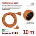 Prodlužovací kabel 1 zásuvka 10 m EMOS P01110