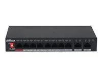 V2.0 - přepínač - neřízený - 8 x 10/100 (PoE) + 2 x 10/100/1000 (uplink) - desktop - PoE (96 W)