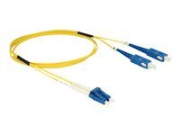 Síťový kabel - jednoduchý režim LC (M) do jednoduchý režim SC (M) - 1 m - optické vlákno - 9 / 125 mikron - OS2 - neobsahuje halogen - žlutá