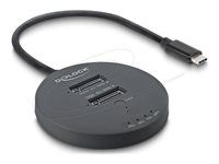 Delock - Dokovací stanice SSD - 20 Gbps, funkce klonování - oddílu: 2 - M.2 - M.2 NVMe Card - USB - cerná