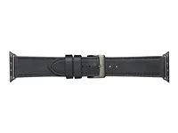 Řemínek k hodinkám pro chytré hodinky - vesmírná šedá/černá - pro Apple Watch Hermès Series 12, SE 3, Series 10, Series 11, Series 12, Ultra 3, Ultra 4