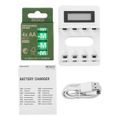 DELTACO C704A4, Nabíječka baterií, USB + 4x AA