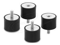 Delock - Vibration damper - with internal and external thread - cerná (balení 4)