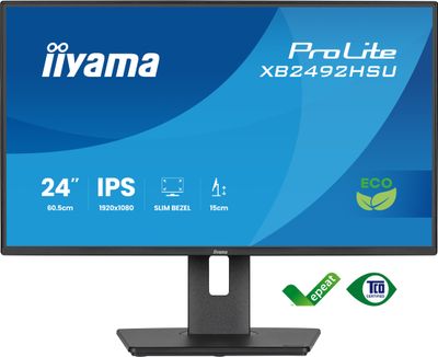 24" iiyama XB2492HSU-B1:IPS,FHD,HDMI,DP,green,HAS