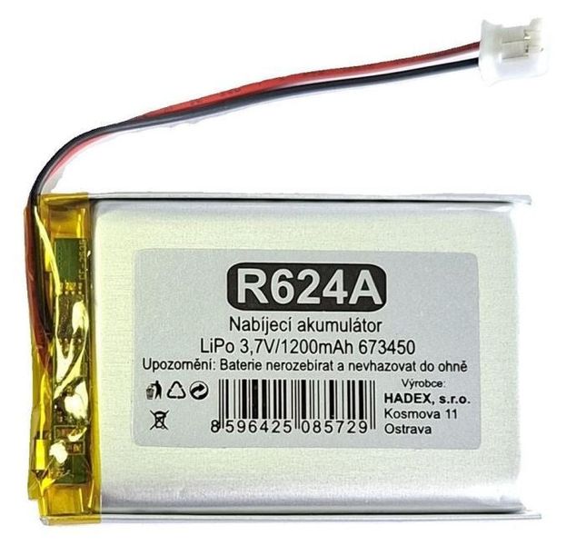 Nabíjecí baterie LiPo 3,7 V/1200 mAh 673450 HADEX