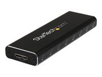 M.2 NGFF SATA with B Key & B+M Key - External M.2 Portable Enclosure (SM2NGFFMBU33) - Kryt úložiště - M.2 - SATA 6Gb/s - USB 3.0 - černá
