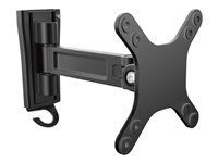 Single Swivel - Supports Monitors 13" to 34" - VESA Monitor Wall Mount Bracket - Black (ARMWALLS) - Nastavitelné rameno (montážní deska) - pro monitor/plochý panel - hliník - černá - velikost obrazovky: 13"-34"