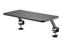 Startech Monitor Riser Stand - Clamp-on Monitor Shelf for Desk - Extra Wide 25.6" (65 cm) For up to 34" Monitors - Black (MNRISERCLMP) - Montážní sada - pro obrazovka - cerná - velikost obrazovky: až do 32" - upevnitelné na stul