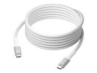 USB kabel - USB-C (M) do USB-C (M) - 3 m - USB napájení (100W), braided - bílá