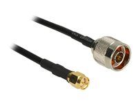 Kabel antény - N konektor zástrčka do SMA zástrčka - 15 m - koaxiál - černá
