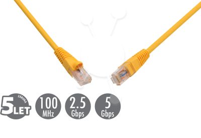 SOLARIX patch kabel CAT5E UTP PVC 2m žlutý
