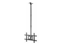 Montážní sada (stropní montáž) - teleskopická - pro Displej LCD - ocel - černá - velikost obrazovky: 37"-75"