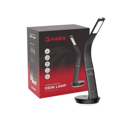 HAWK Noční LED lampa 3,5W, černá s nabíjením 10W