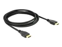 Kabel HDMI s ethernetem - HDMI s piny (male) do HDMI s piny (male) - 1 m - trojnásobně stíněná kroucená dvoulinka - černá - podporuje 4K