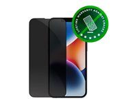 Ochrana obrazovky pro mobilní telefon - s bezpečnostním filtrem - barva rámu černá - pro Apple iPhone 13, 13 Pro, 14, 16e, 17e