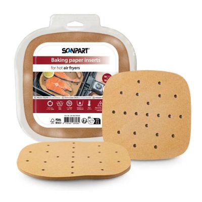 ScanPart perforovaný papír do horkovzdušné fritézy 16 × 16 cm, 100 ks