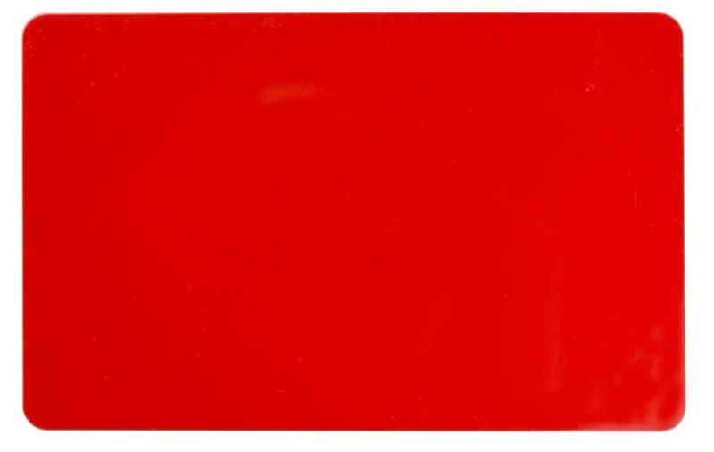 Color pvc card - red, 30 mil (500 cards)