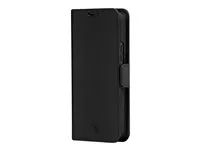 Pouzdro s klopou pro mobilní telefon - kůže - černá - pro Samsung Galaxy S22+
