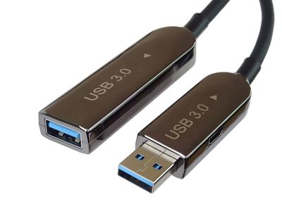 PremiumCord USB 3.2 + 2.0 AOC kábel A/M - A/F 30m