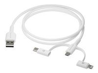 Sada kabelů USB - 1 m - bílá
