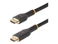 HDMI 2.0 4K 60Hz UHD - Rugged HDMI Cord w/ Aramid Fiber - Durable High Speed HDMI Cable - Heavy-Duty HDMI 2.0 Cable - Vysoká rychlost - kabel HDMI s ethernetem - HDMI s piny (male) do HDMI s piny (male) - 10 m - černá