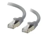 Patch kabel - RJ-45 (M) do RJ-45 (M) - 0.5 m - STP - CAT 6a - lisovaný, provedení bez hrbolků, licna - šedá