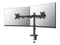 Montážní sada (alarm monitoru) - plný pohyb - pro 2 monitory - ocel - černá - velikost obrazovky: 10"-32" - upevnitelné na stůl