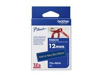 Zlatá na tmavě modré - Role (1,2 cm x 4 m) 1 kazeta/y stužková páska - pro Brother PT-D600, H110; P-Touch PT-D450; P-Touch Cube PT-P300; P-Touch Embellish PT-D215