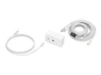 VISION Techconnect Modular AV Faceplate with cables - LIFETIME WARRANTY - 10 m cables - 4K at 30 Hz - Simple pack for installing touch panel display or projector - Includes UK double-gang backbox and double-gang surround that accommodates five modules - M