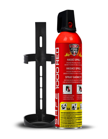 Hasicí sprej SAFE 1000 RED 1000ml pěny + držák 100C