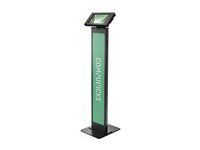 Compulocks Galaxy Tab Active 3/5 8" Apex Enclosure Brandable Floor Stand - Stojan - pro tablet - brandable - uzamykatelný - kovový rám - cerná - velikost obrazovky: 8" - podlahové provedení, montáž na podlahu