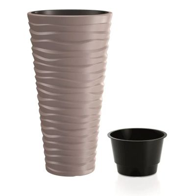 Květináč SAND SLIM mocha 29,6cm