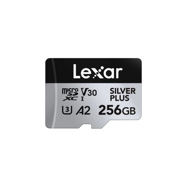 Lexar 256GB H-P Silver Plus microSDXC s adp C10 A2